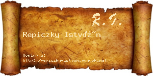 Repiczky István névjegykártya